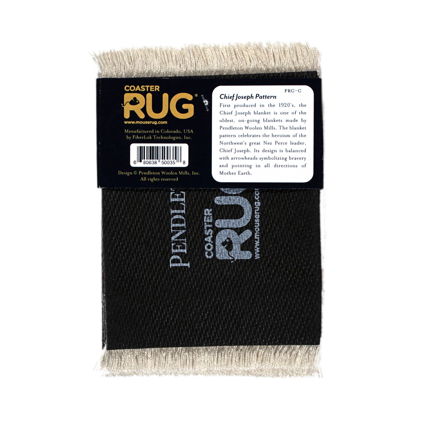 4 Pc CoasterRug® Pendleton® Chief Joseph Khaki