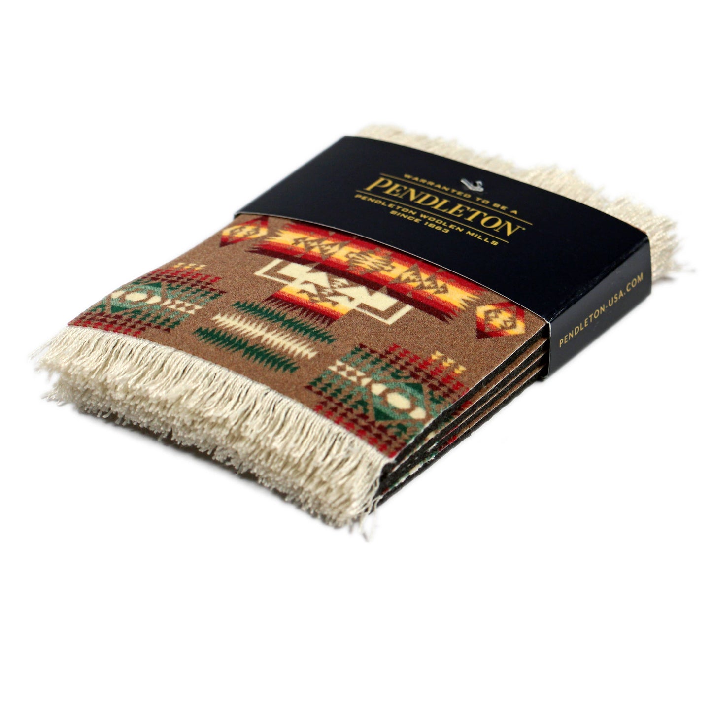 4 Pc CoasterRug® Pendleton® Chief Joseph Khaki