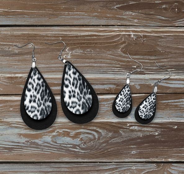 SNOW LEOPARD EARRINGS
