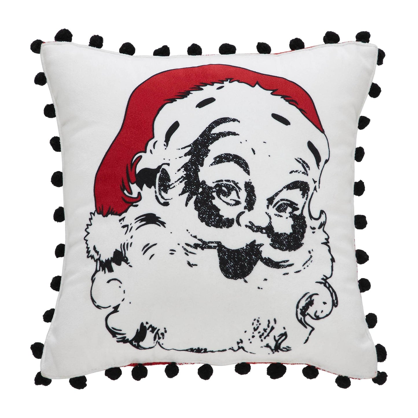 Check Vintage Santa Pillow 12x12