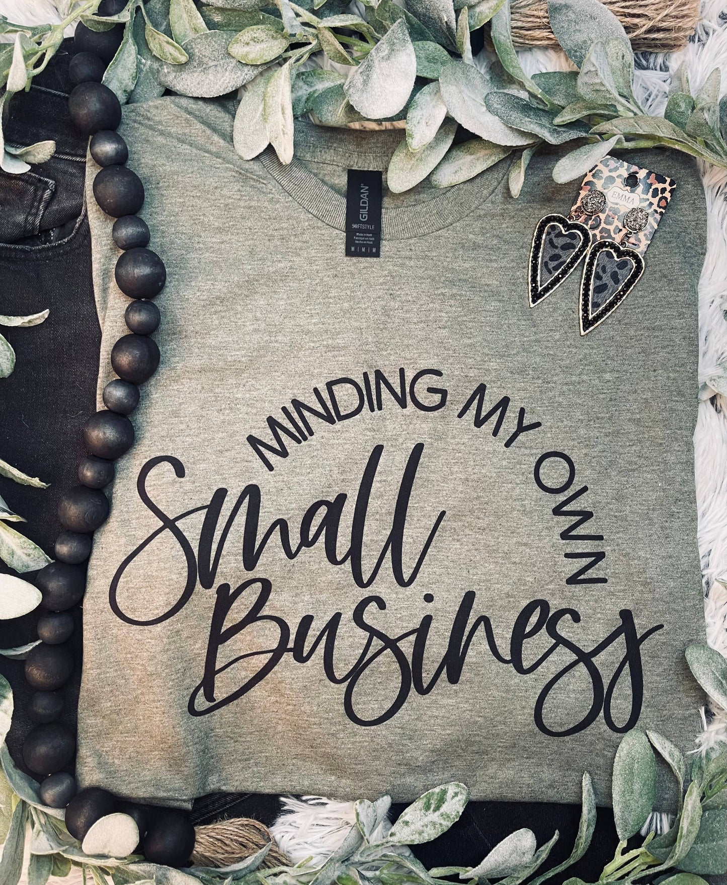 1/2 Penny Wholesale - Minding my Own Small Business (T-Shirt): XL / Soft Olive