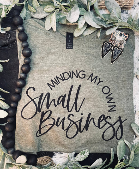 1/2 Penny Wholesale - Minding my Own Small Business (T-Shirt): XL / Soft Olive
