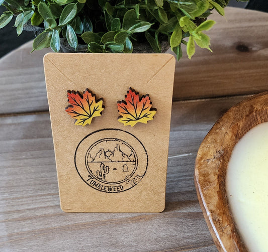 leaf earrings