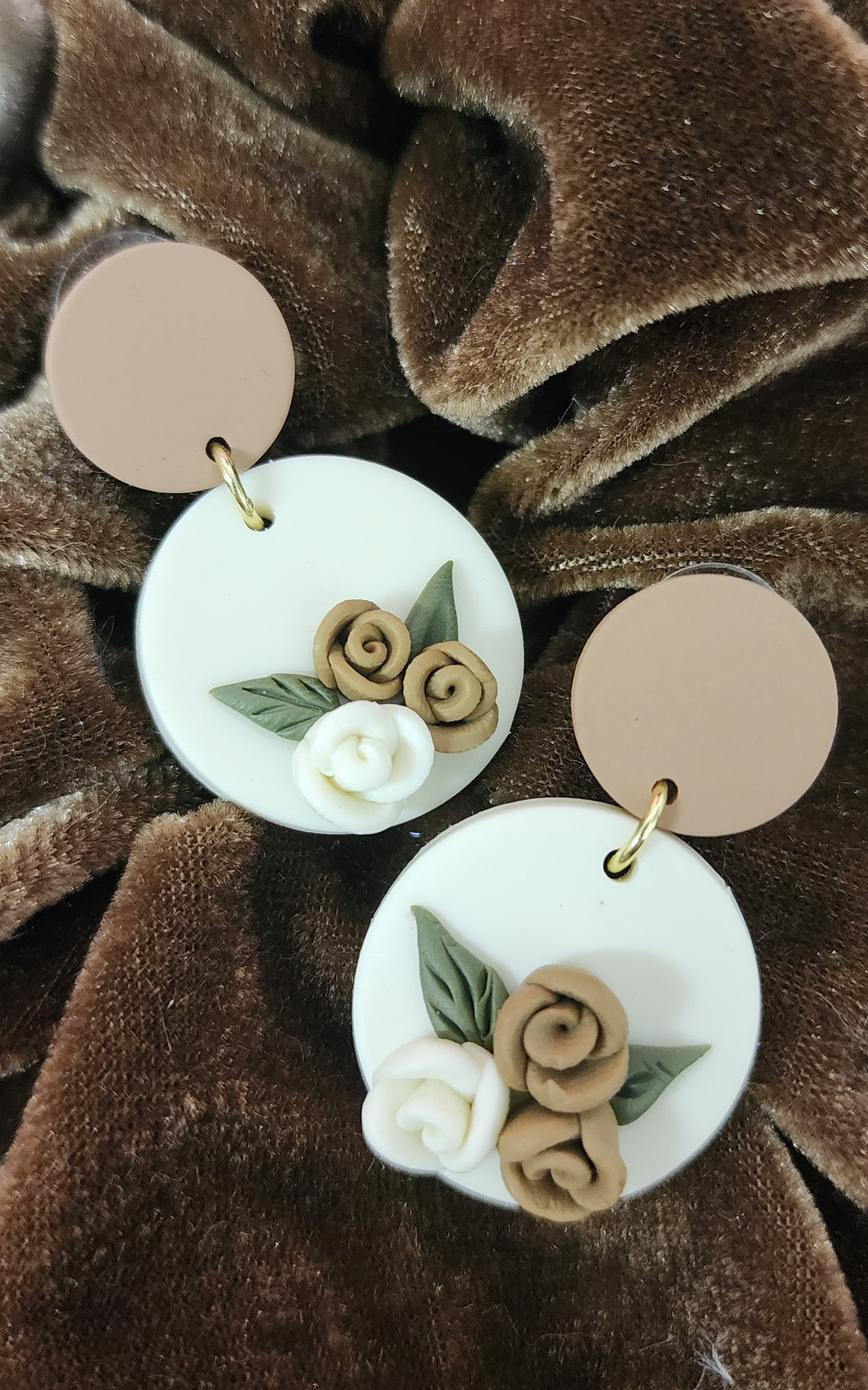 Rose Polymer Earrings