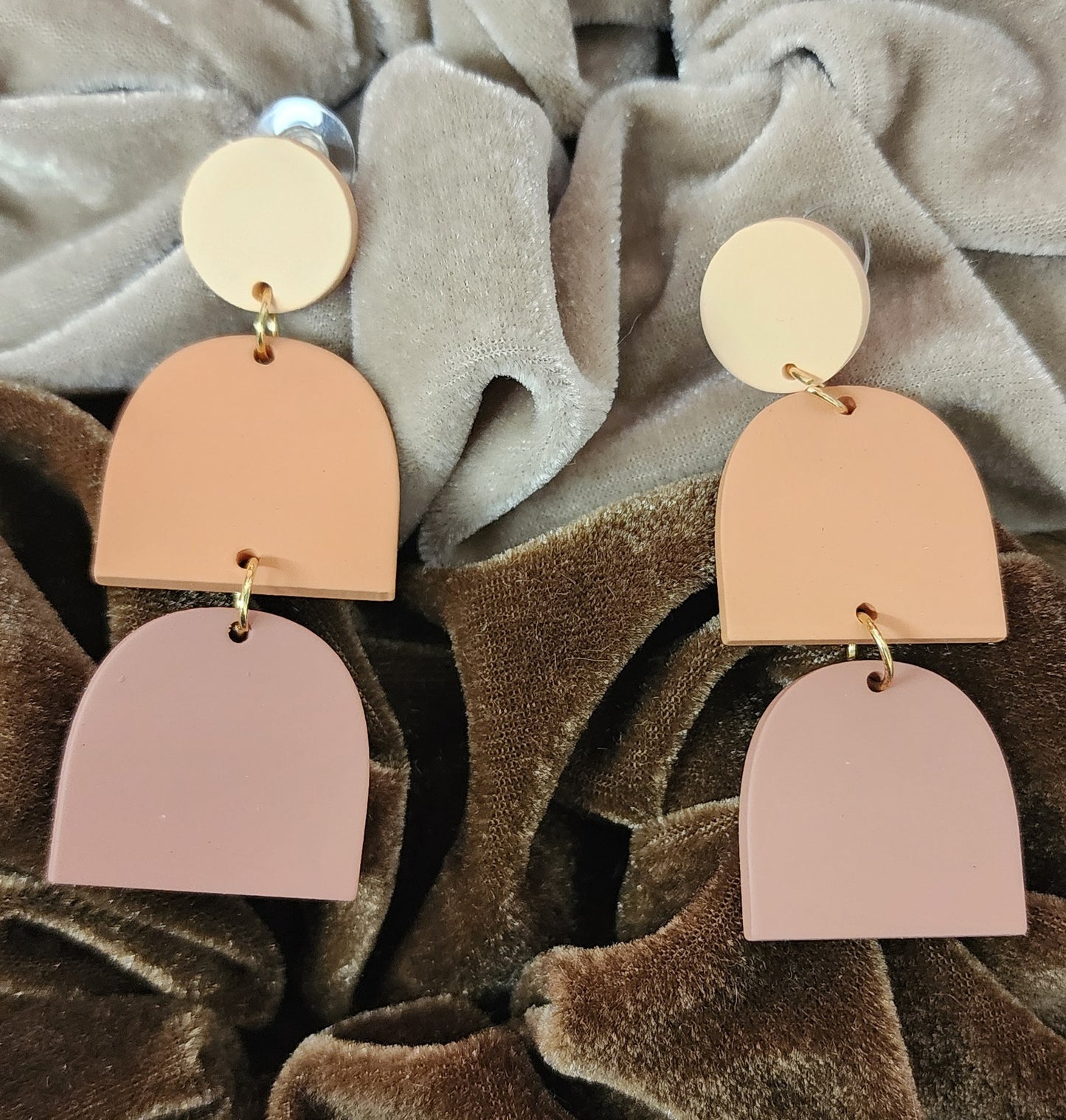 Neutral Color Dangle Earrings