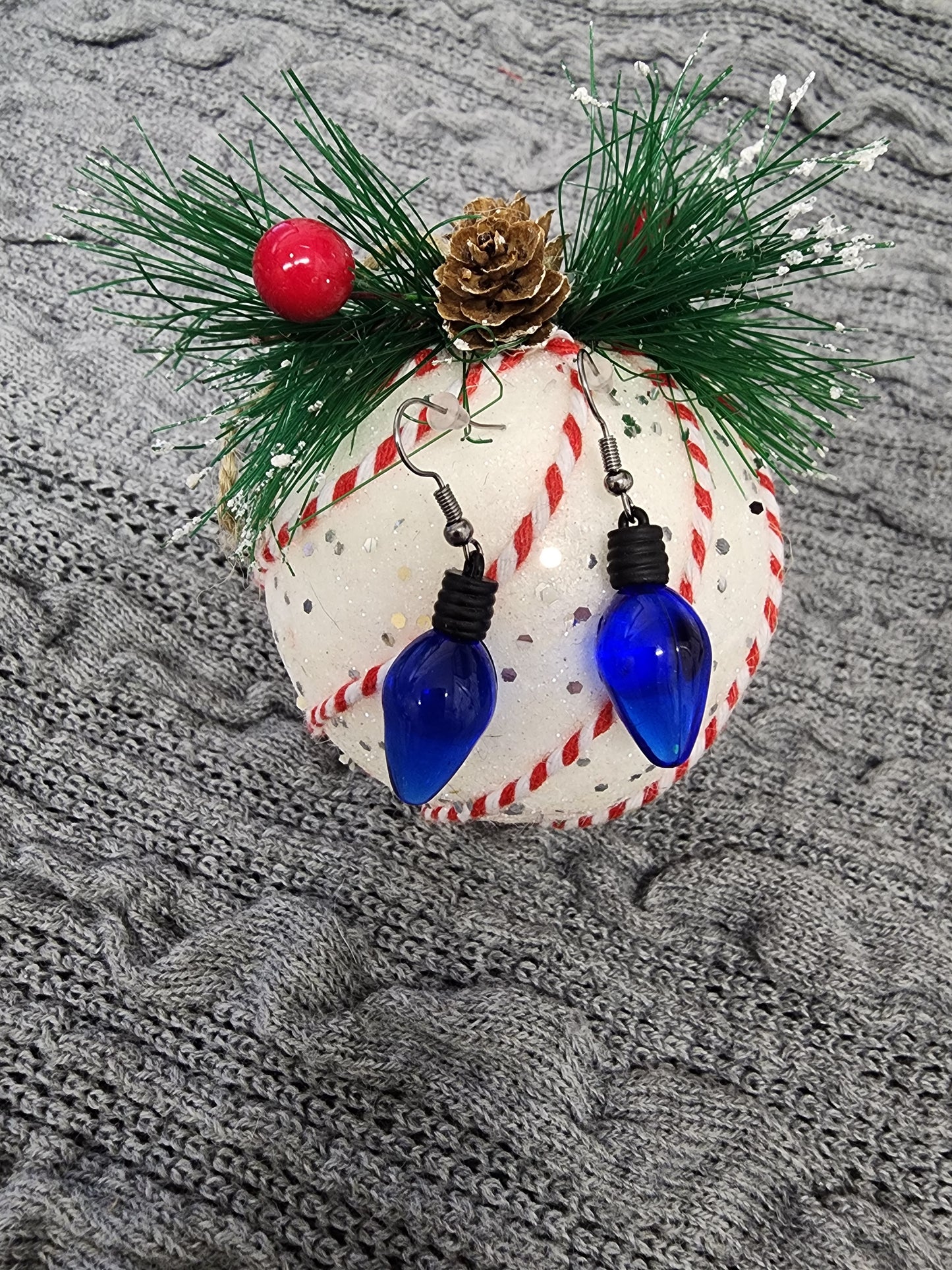 Christmas light earrings