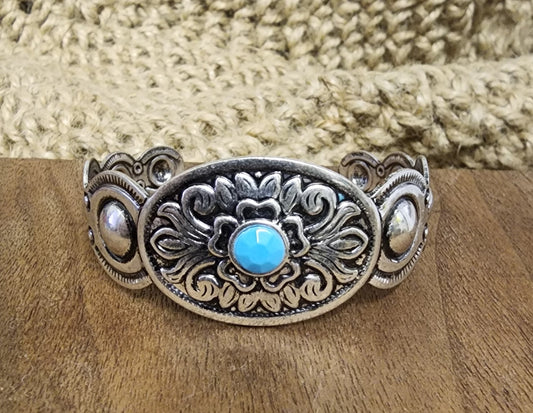 Western Faux Turq Cuff Bracelet