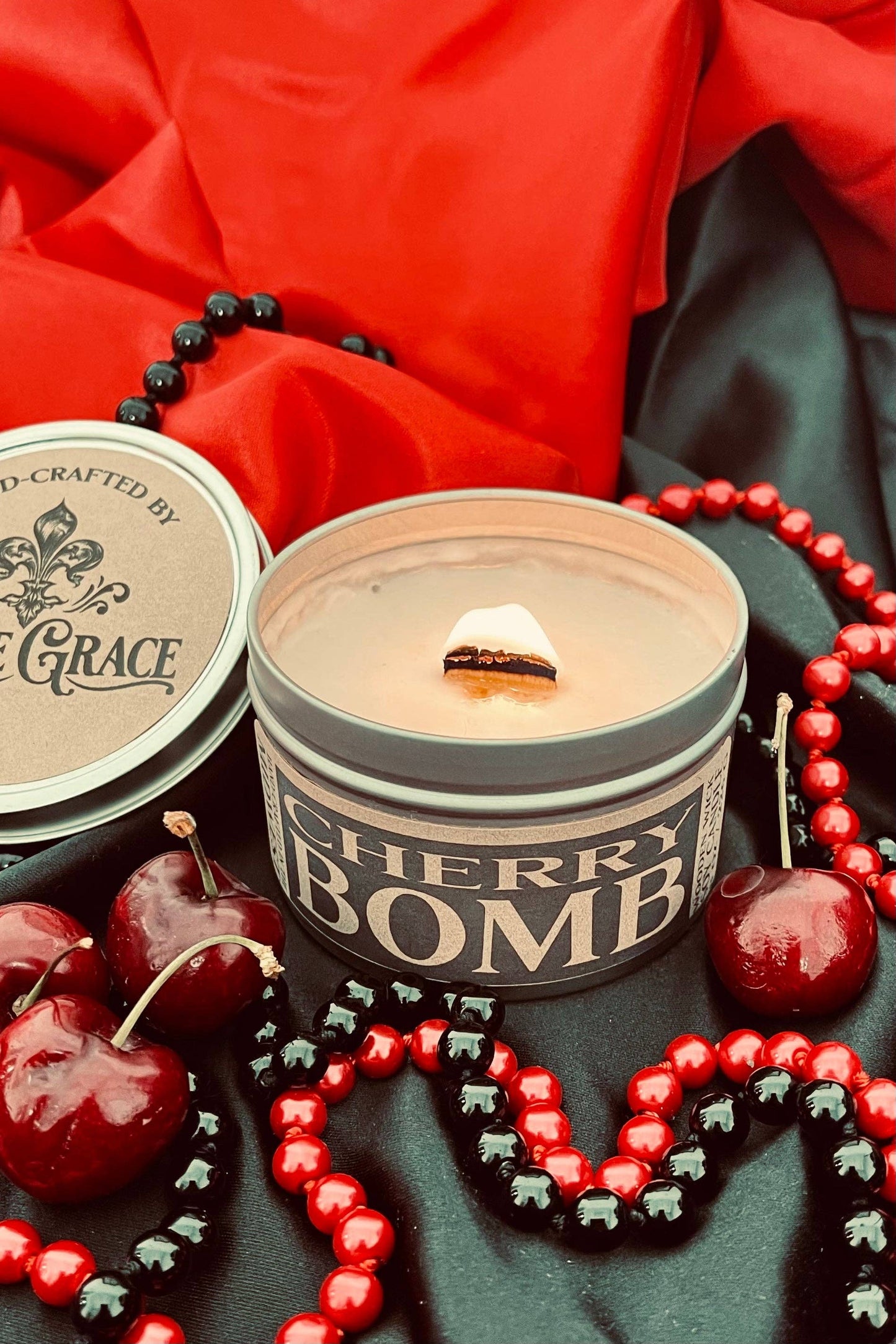 Cherry Bomb - Wooden Wick Candle