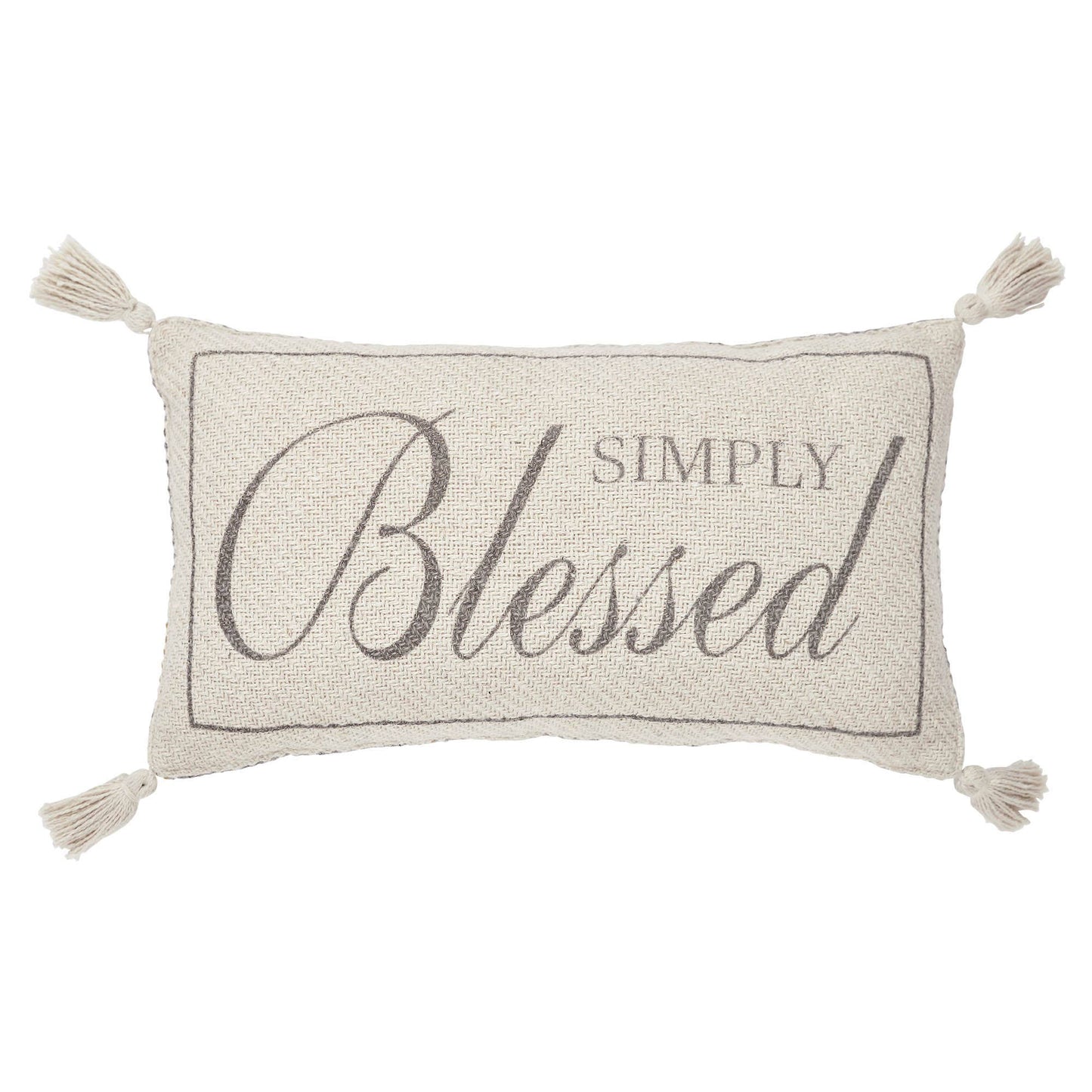 Simply Blessed Woven Pillow 7x13