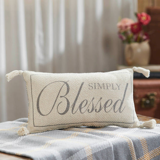 Simply Blessed Woven Pillow 7x13