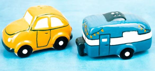 Vintage Happy Camper Shakers