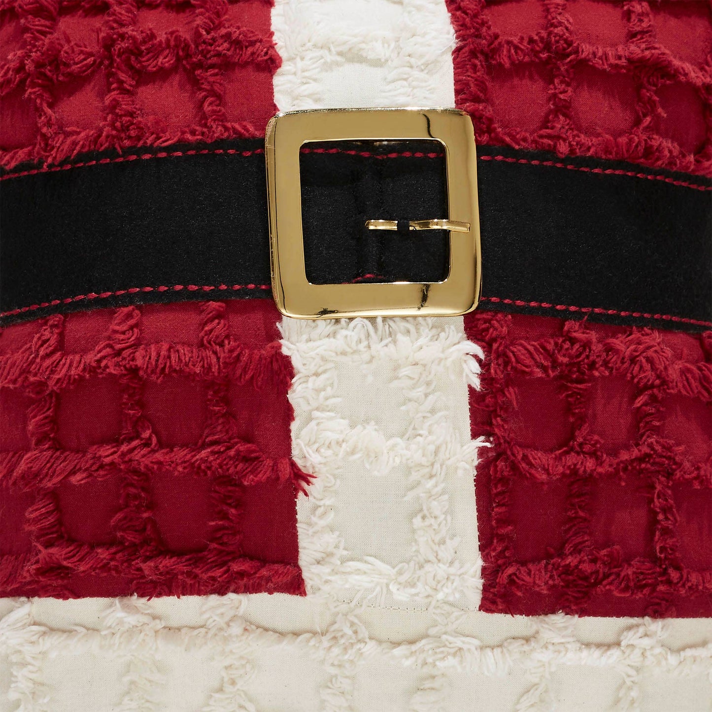 Kringle Chenille Santa Suit Pillow