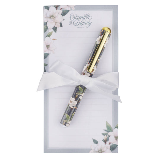 Magnetic Notepad w/pen Strength & Dignity Prov. 31:25