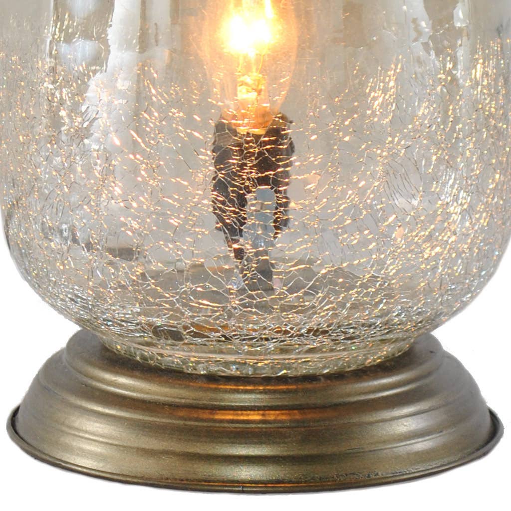 7.9"H Eileen Taupe Handblown Glass Shade Accent Lamp