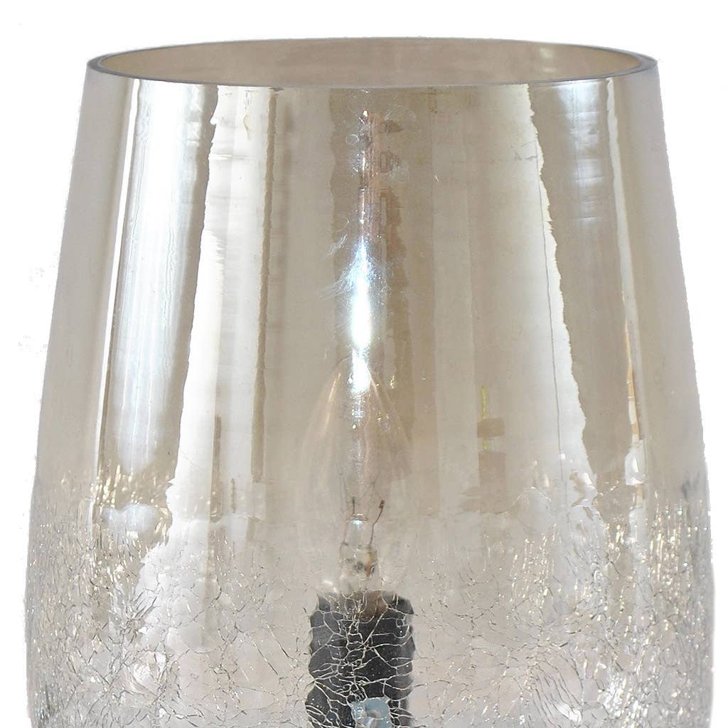 7.9"H Eileen Taupe Handblown Glass Shade Accent Lamp