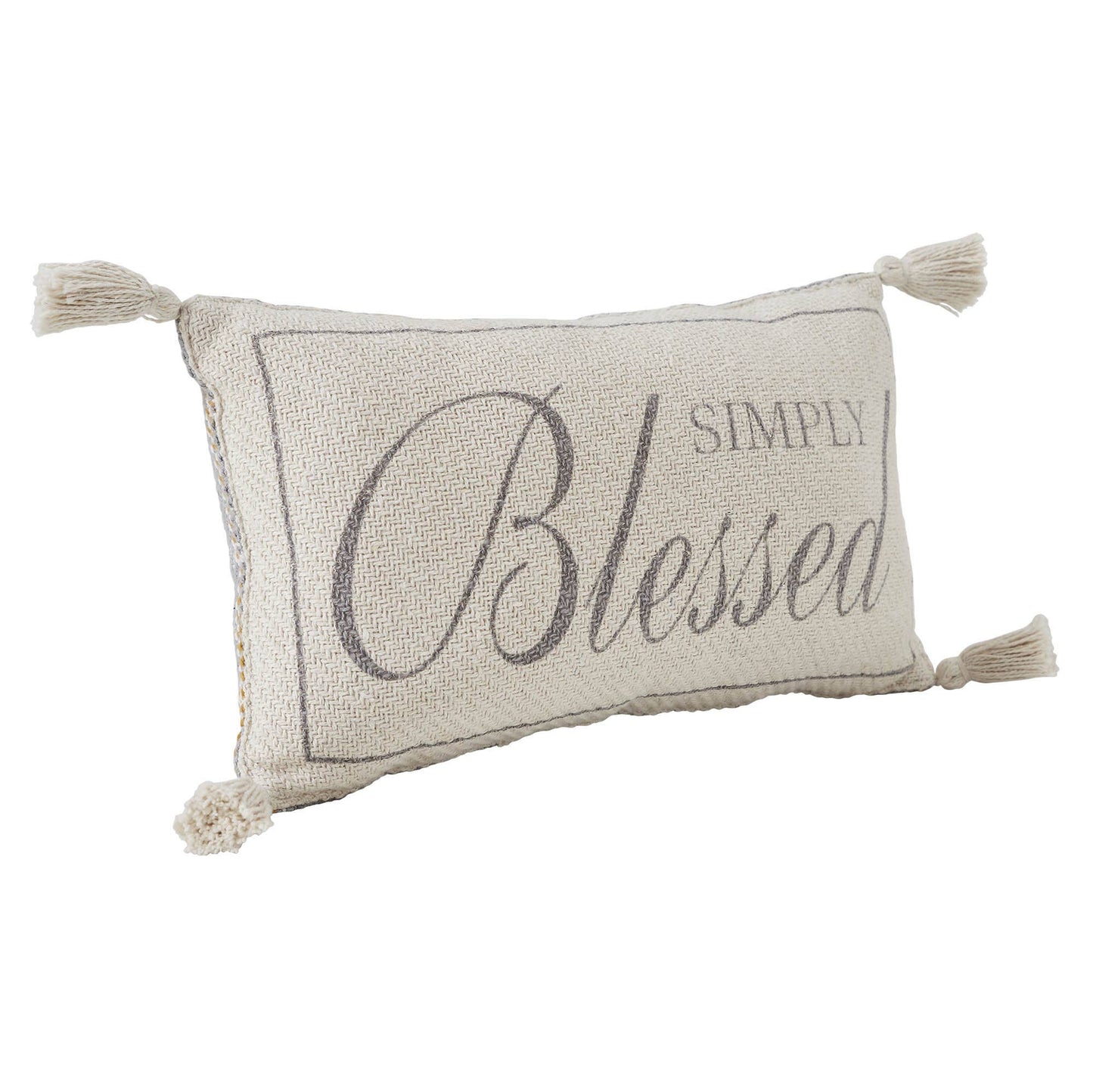 Simply Blessed Woven Pillow 7x13