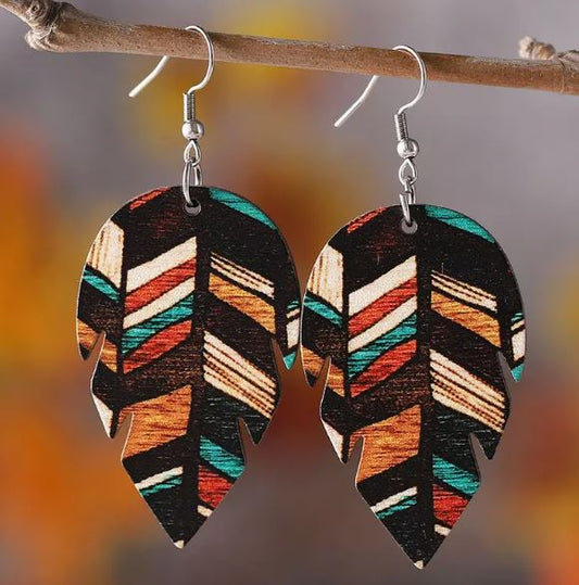 Wooden Colorful Earring