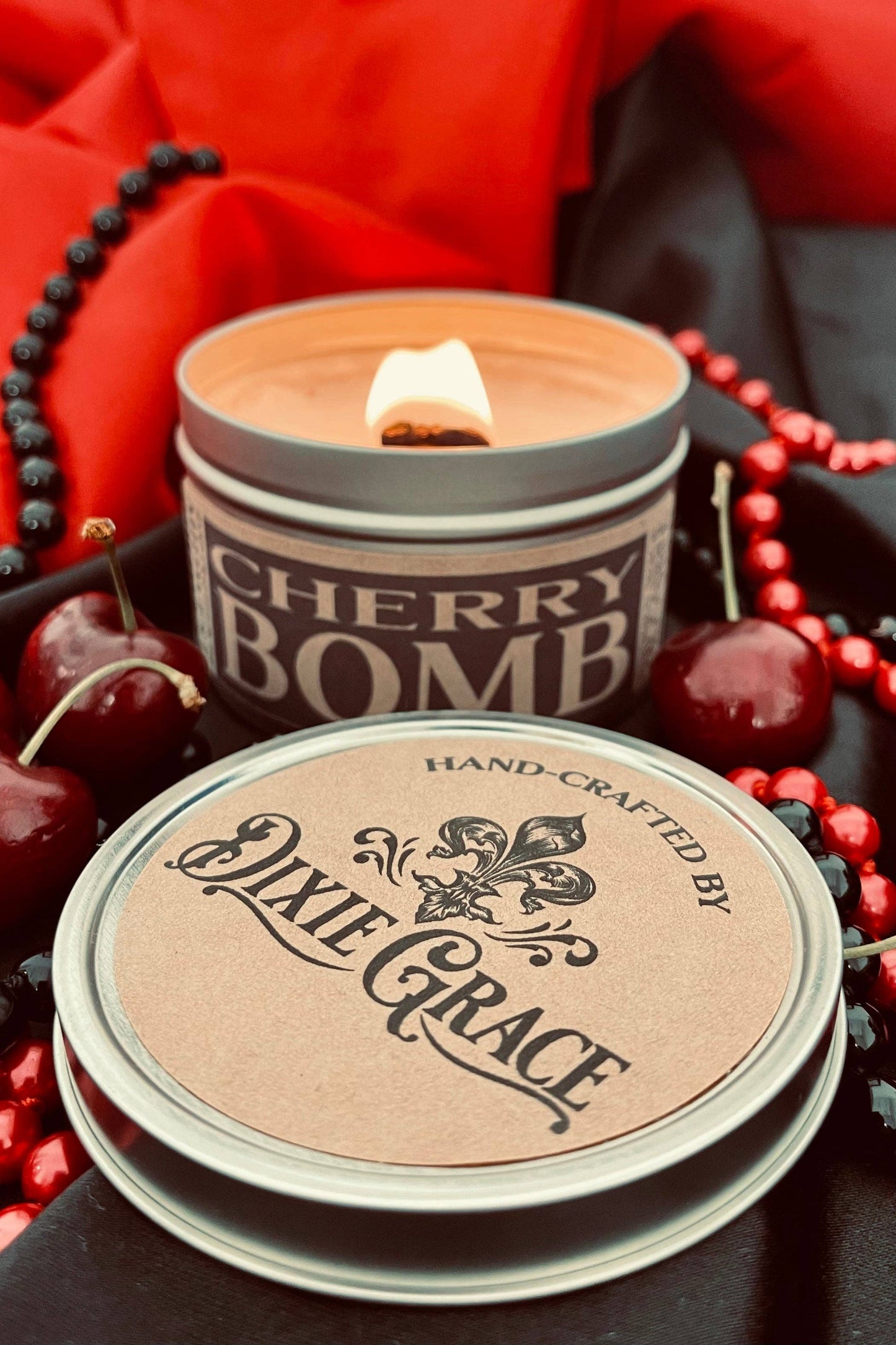 Cherry Bomb - Wooden Wick Candle