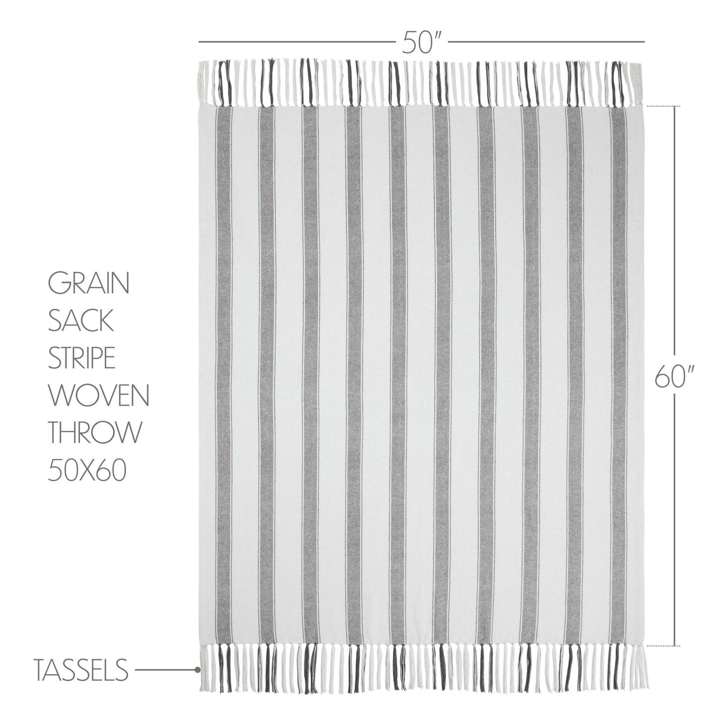 Grain Sack Stripe Woven Throw 50x60