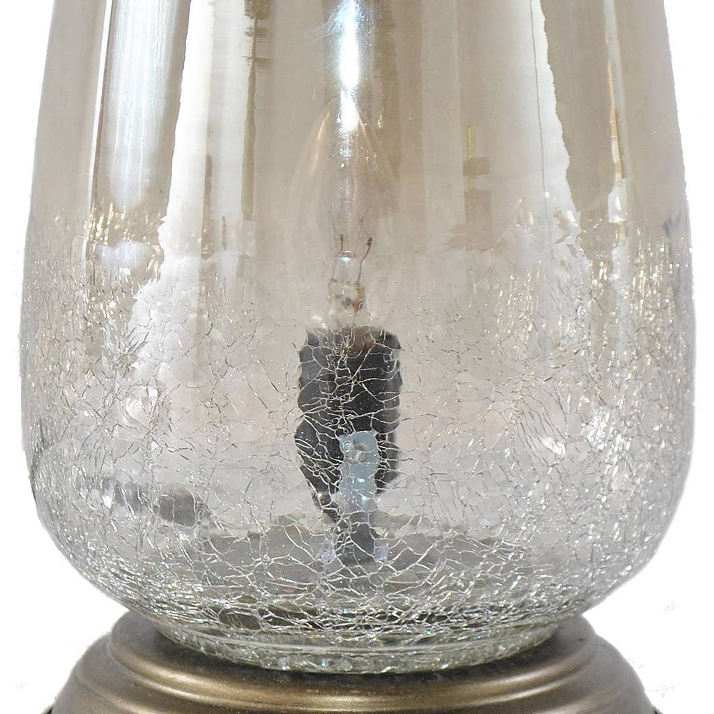 7.9"H Eileen Taupe Handblown Glass Shade Accent Lamp