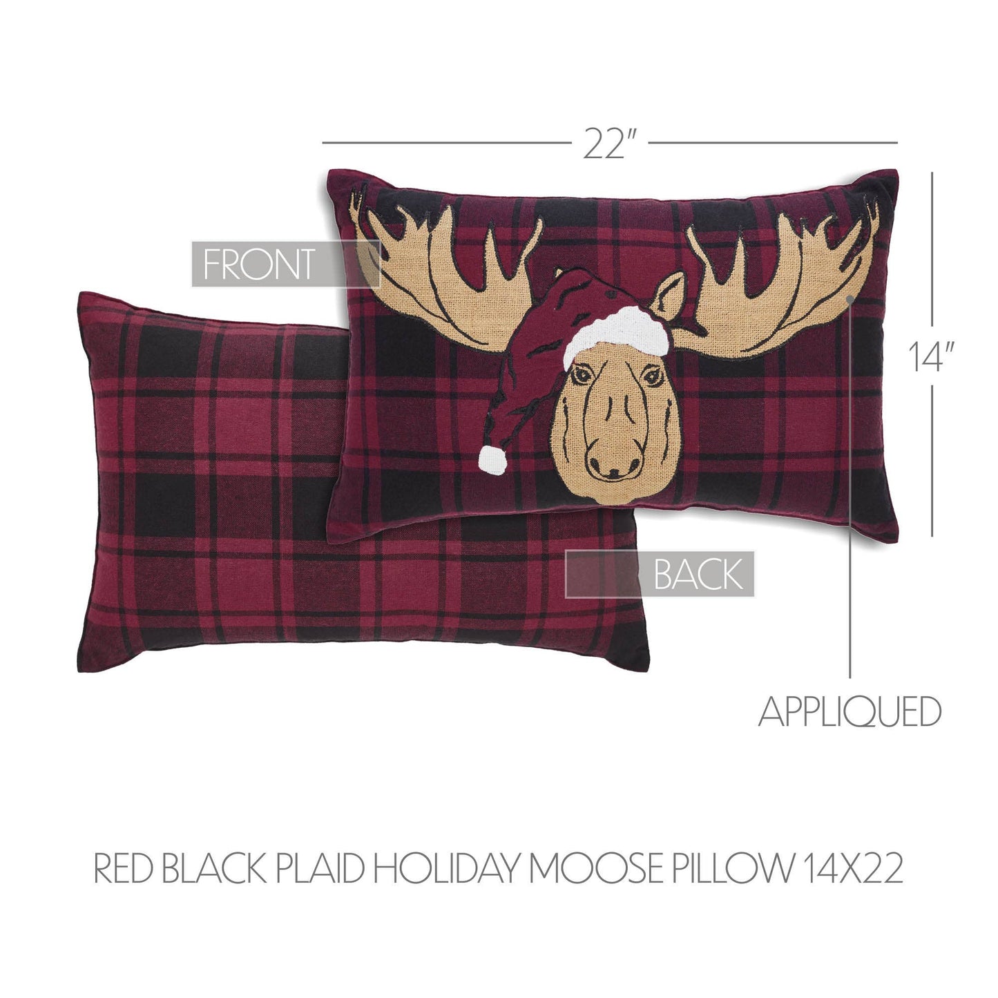 Holiday Moose Pillow 14x22