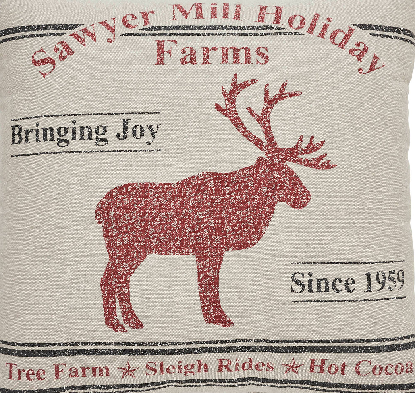 Sawyer Mill Reindeer Pillow 18x18