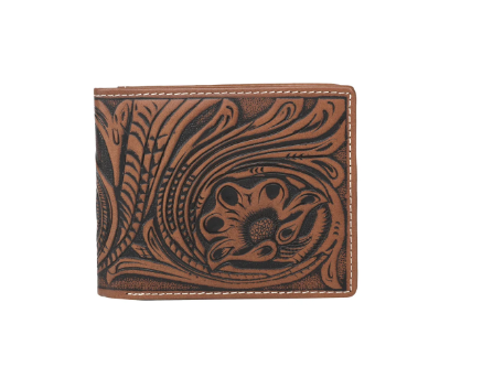 men embossed wallet