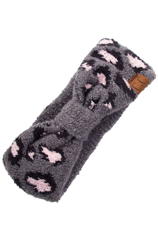 C.C Leopard Jacquard Knit Headband