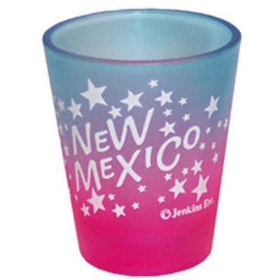 New Mexico Shotglass Multi Color Stars