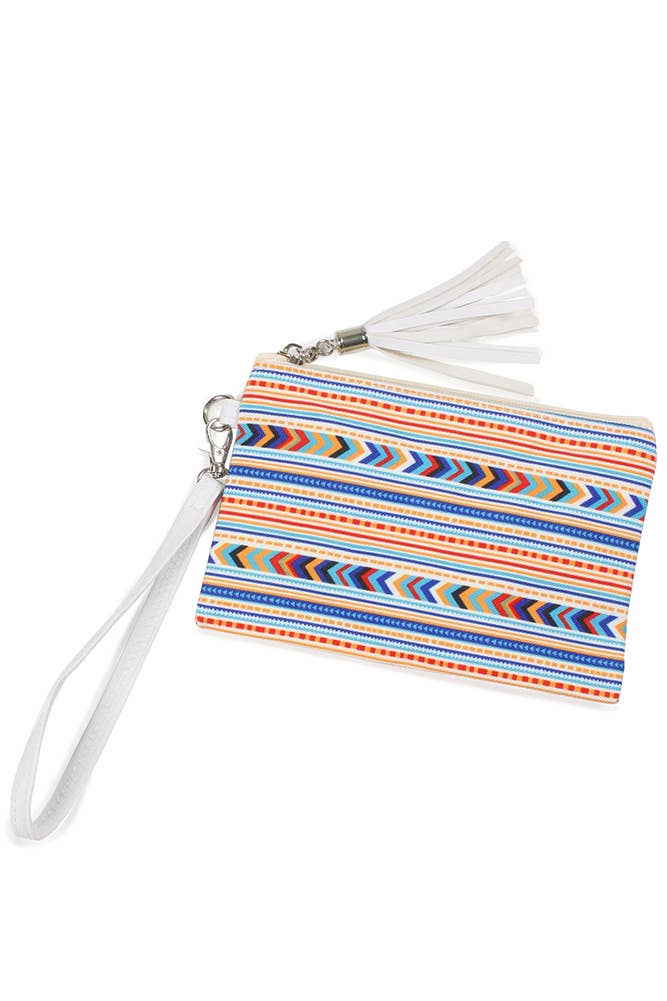 AZTEC Print Wristlet Pouch Wallet