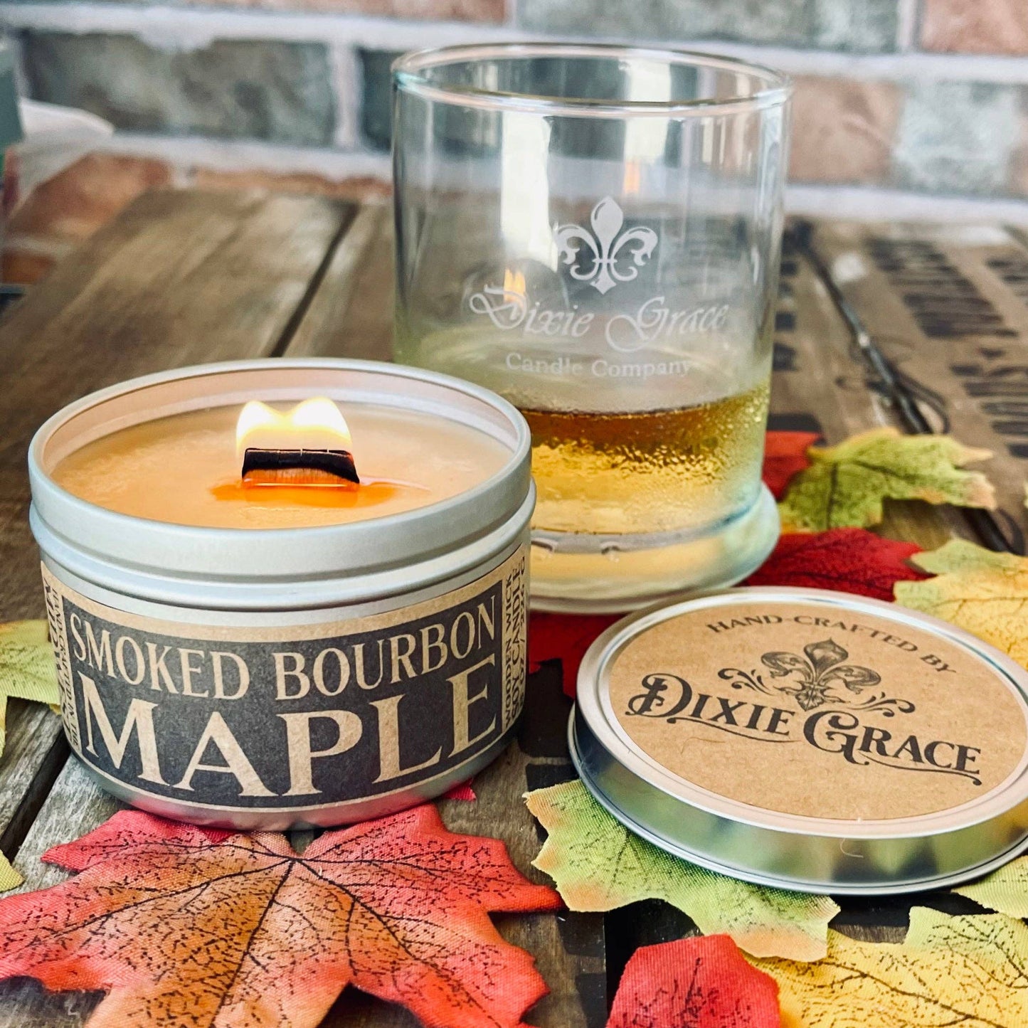 Smoked Bourbon Maple Wood Wick Candle