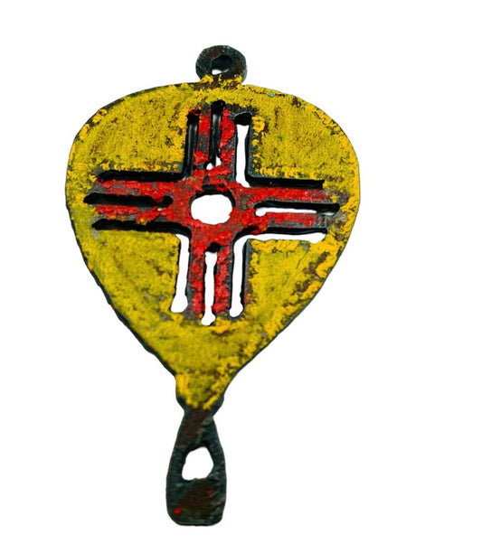 Whimsies - Hot air balloon Zia charm pendant metal ornament keychain