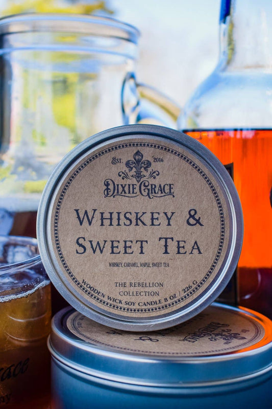 Whiskey & Sweet Tea Wood Wick Candle