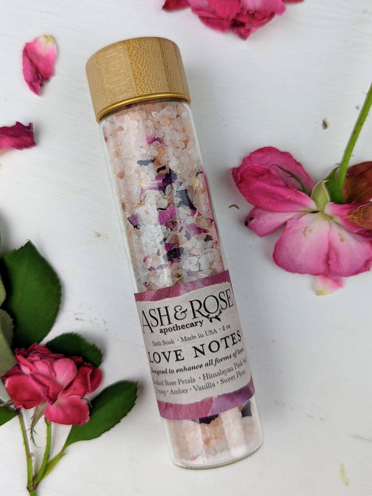 Love Note Himalayan Pink Salt Rose Petal Test Tube Bath Soak