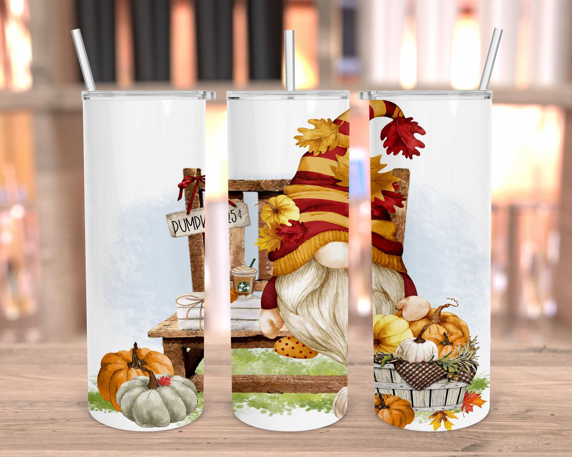 FALL GNOME TUMBLER