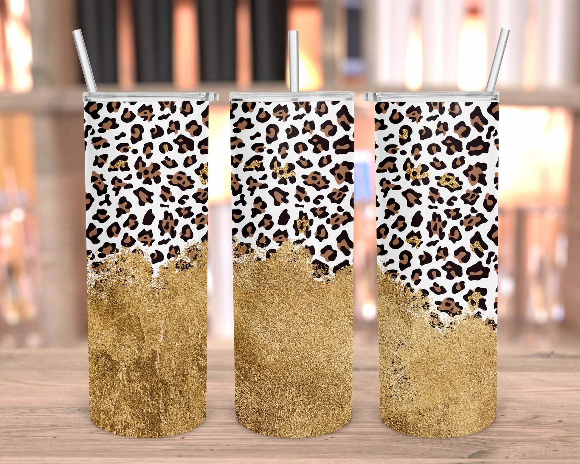 GOLDEN LEOPARD TUMBLER