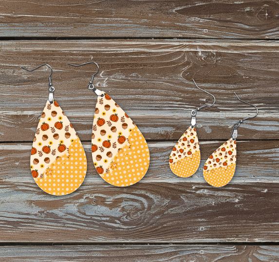 GOLDEN PUMPKIN AND ACORN FALL EARRING