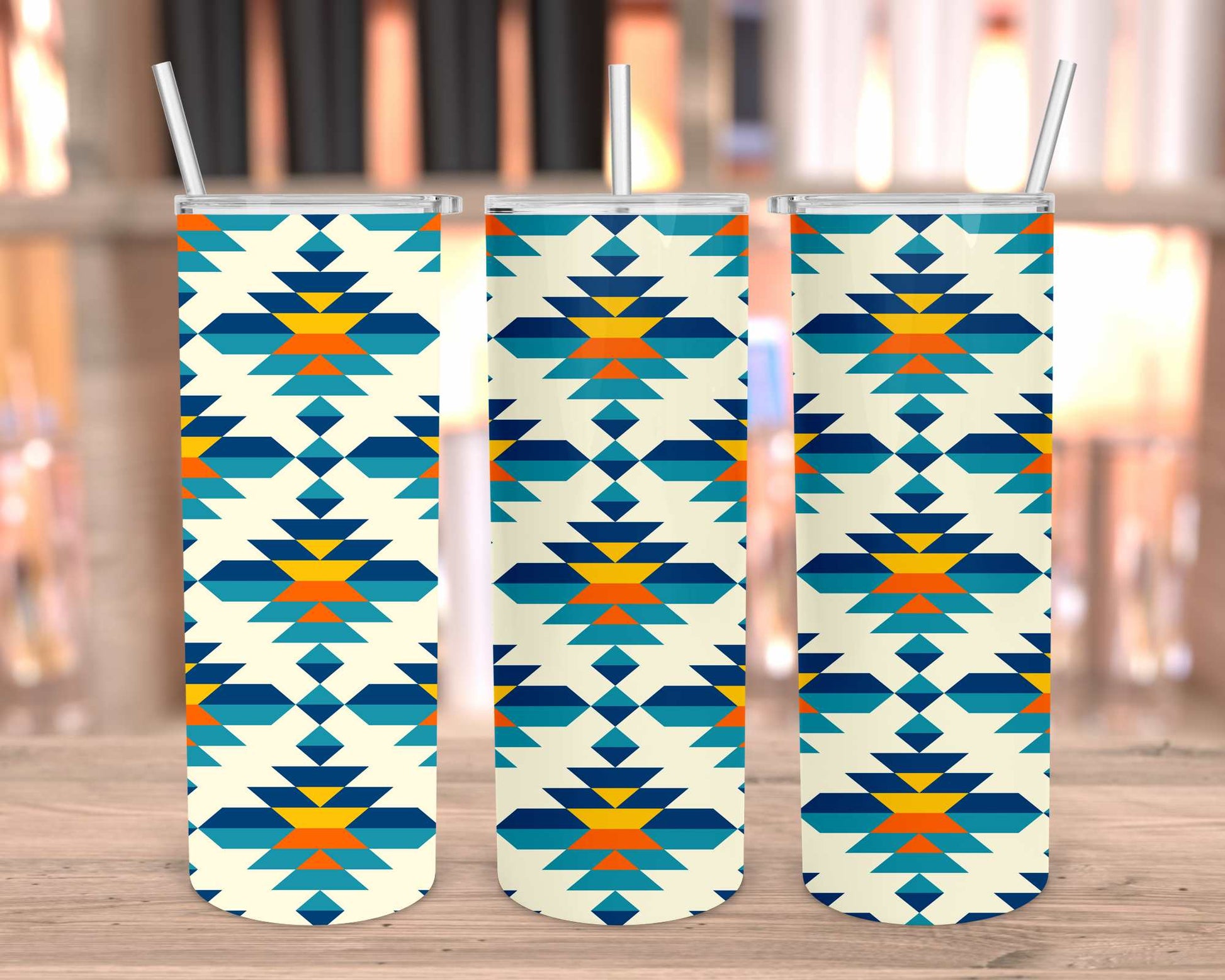 southwestern blue tumbler