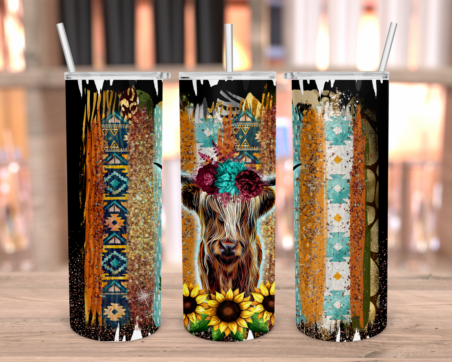 SOUTHWESTERN COW TUMBLER