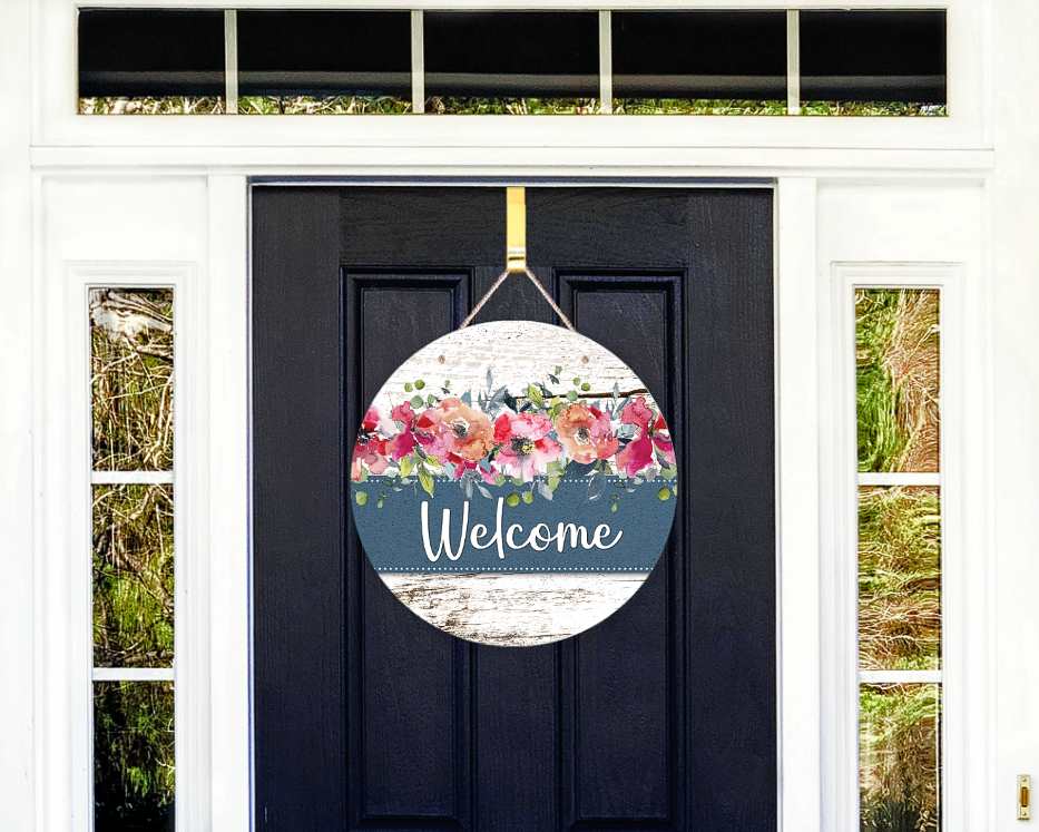 FLORAL SIGN WELCOME