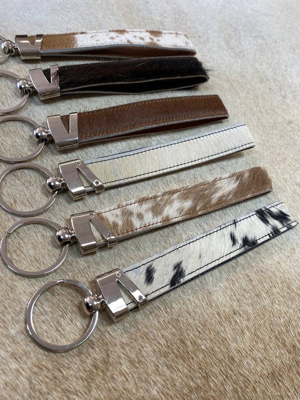 Cowhide Keychain Wristlet