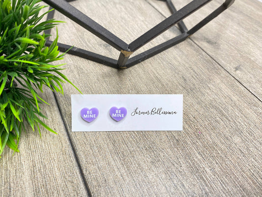 Conversation Hearts Stud Earrings | Valentines Day Earrings