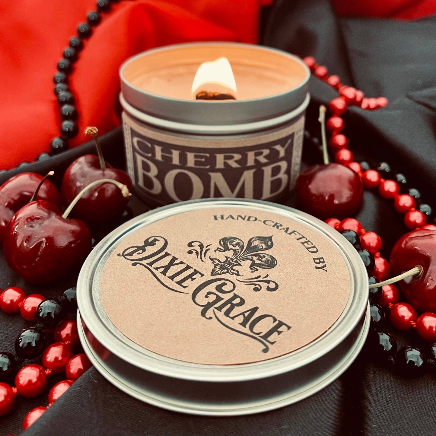 Cherry Bomb - Wooden Wick Candle