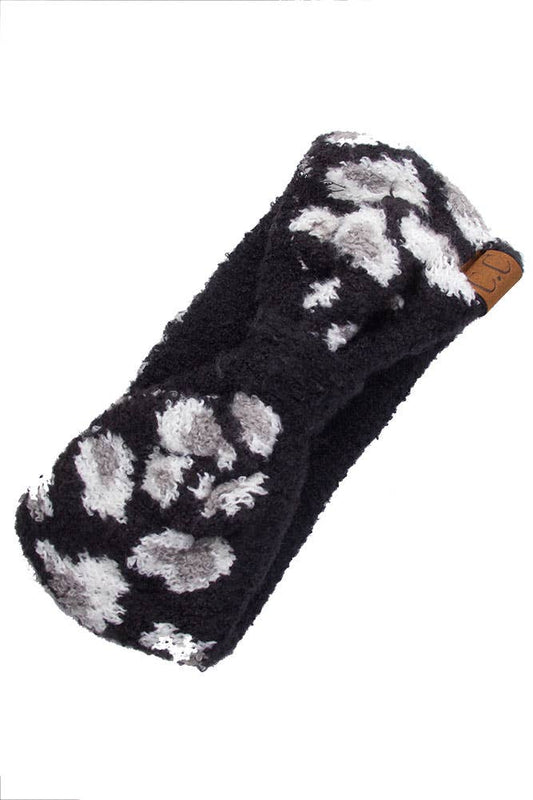 C.C Leopard Jacquard Knit Headband