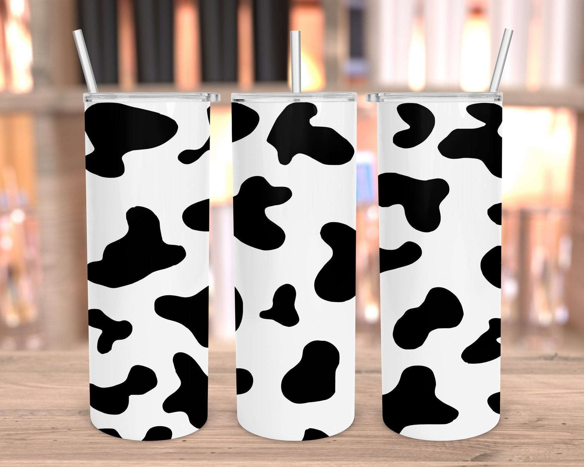 cow print tumbler