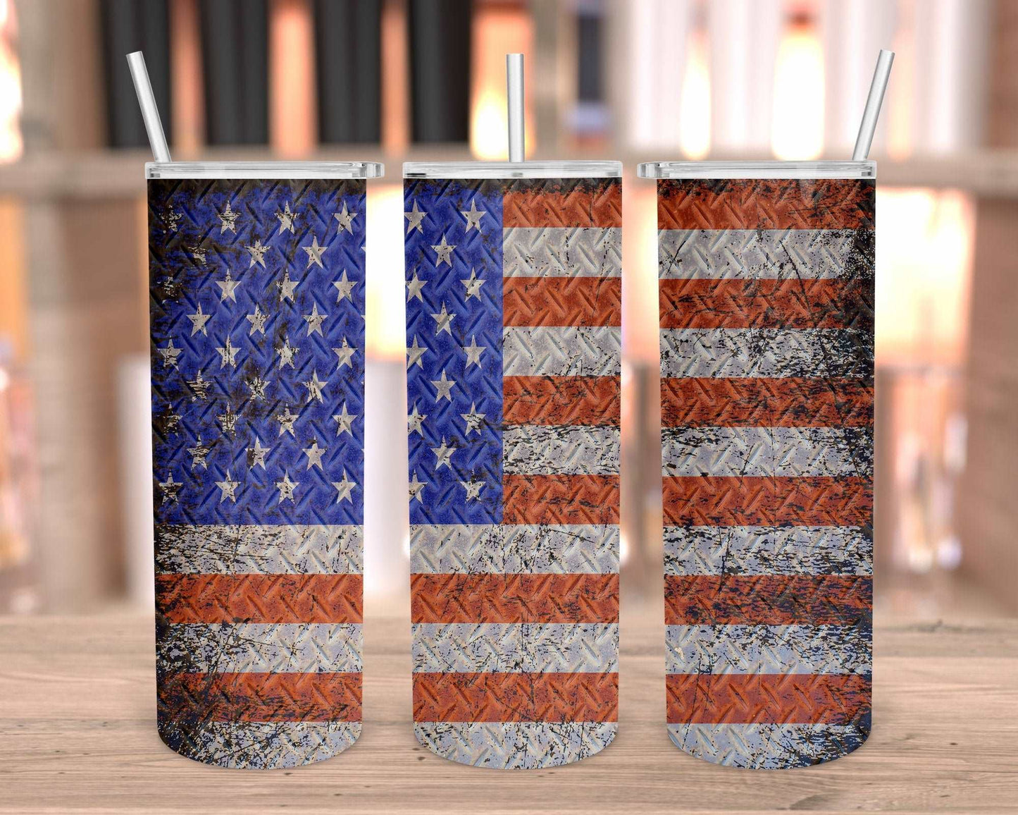 American flag tumbler