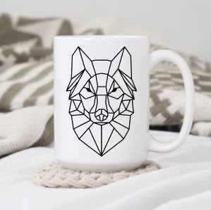 GEOMETRIC WOLF MUG