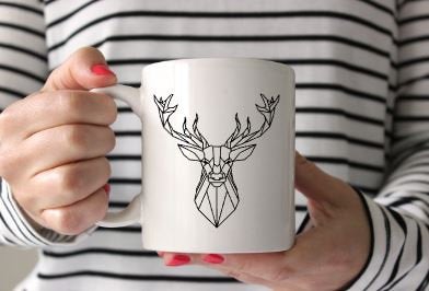 GEOMETRIC DEER MUG