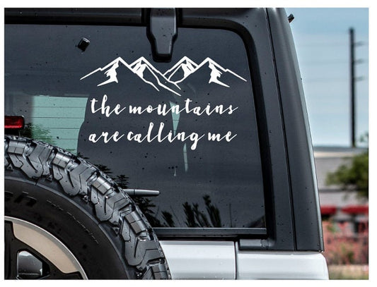 MOUNTAINS ARE CALLING DECAL