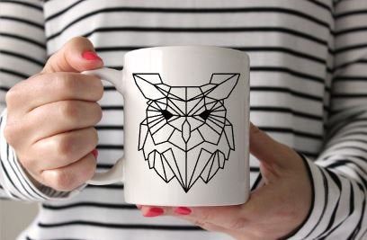 GEOMETRIC OWL MUG